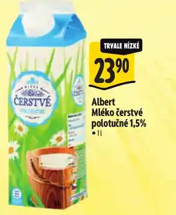 Albert Albert Mléko čerstvé polotučné 1,5% nabídka