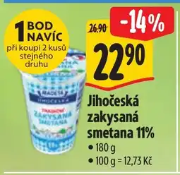 Albert Jihočeská zakysaná smetana 11% nabídka