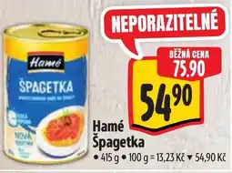 Albert Hamé Špagetka nabídka