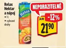 Albert Relax Nektar a nápoj nabídka