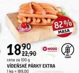 Terno VÍDEŇSKÉ PÁRKY EXTRA 100 g nabídka