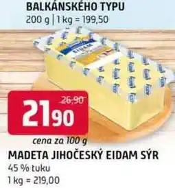 Terno MADETA JIHOČESKÝ EIDAM SÝR 100 g nabídka