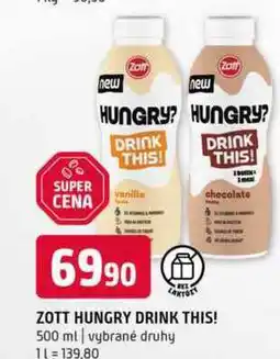 Terno ZOTT HUNGRY DRINK THIS! 500 ml nabídka