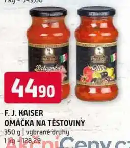 Terno F. J. KAISER OMÁČKA NA TĚSTOVINY 350 g nabídka