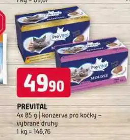 Terno PreVital 4x 85 g konzerva pro kočky nabídka