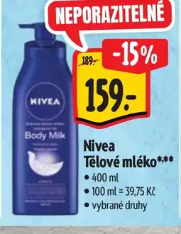 Albert NIVEA Tělové mléko nabídka