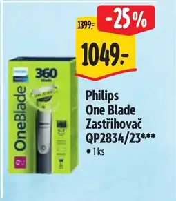 Albert Philips One Blade Zastřihovač QP2834/23 nabídka
