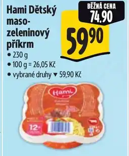 Albert Hami Dětský maso- zeleninový příkrm nabídka