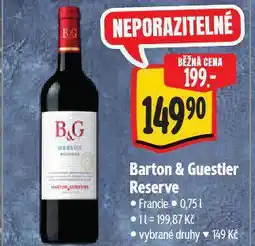 Albert Barton a guestier reserve nabídka