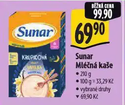 Albert Sunar mléčná kaše nabídka