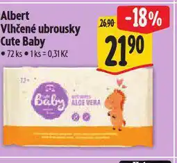 Albert Vlhčené ubrousky cute baby nabídka