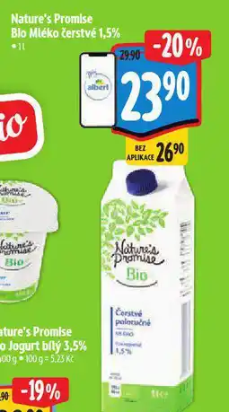 Albert Bio mléko čerstvé 1,5% nabídka