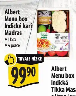 Albert Menu box indické kari madras nabídka