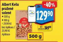 Albert Albert kešu pražené solené nabídka