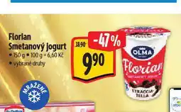 Albert Florian smetanový jogurt nabídka
