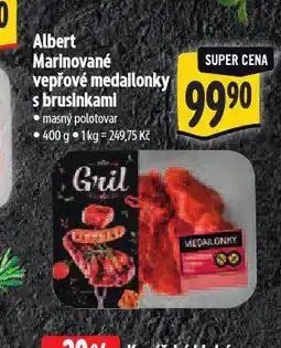 Albert Marinované vepřové medailonky s brusinkami nabídka