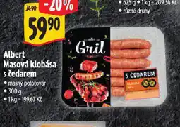 Albert Masová klobása s čedarem nabídka