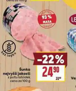 Billa Šunka nejvyšší jakosti nabídka