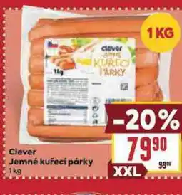 Billa Clever jemné kuřecí párky nabídka