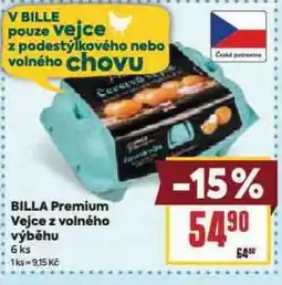 Billa Premium vejce z volného výběhu nabídka