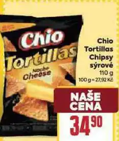Billa Chio tortillas chipsy sýrové nabídka