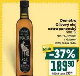 Billa Demetra elivový olej extra panenský nabídka