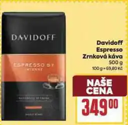 Billa Davidoff espresso zrnková káva nabídka