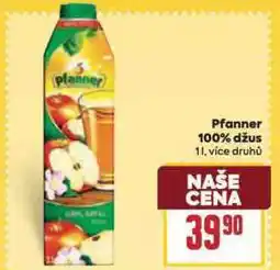 Billa Pfanner 100% džus nabídka