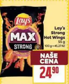 Billa Lay´s strong hot wings nabídka