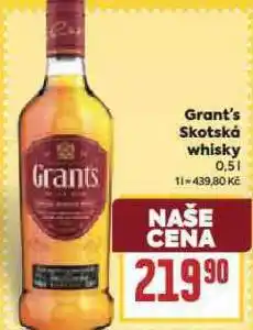 Billa Grant´s skotská whisky nabídka