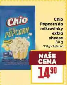 Billa Chio popcorn do mikrovlnky extra cheese nabídka