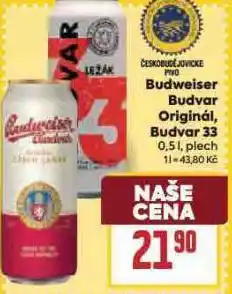 Billa Budweiser budvar originál nabídka
