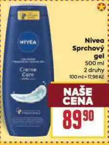 Billa Nivea sprchvý gel nabídka