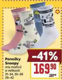 Billa Ponožky snoopy nabídka