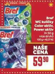 Billa Bref wc kuličky power aktiv nabídka