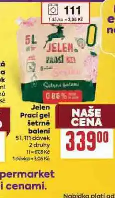 Billa Jelen prací gel šetrné balení nabídka