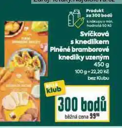 Billa Svíčková s knedlíkem nabídka