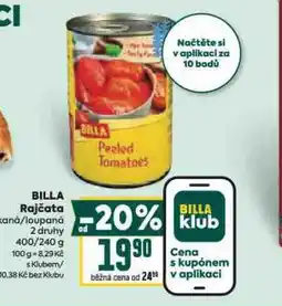 Billa Billa rajčata nabídka