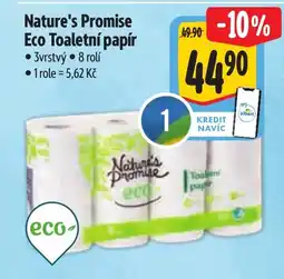 Albert Nature's Promise Eco Toaletní papír nabídka
