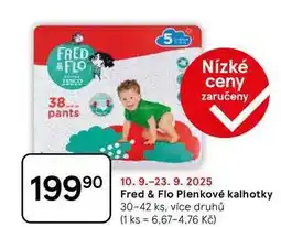 Tesco Fred & Flo Plenkové kalhotky, 30-42 ks, více druhů nabídka