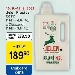 Tesco Jelen Prací gel, 60 PD nabídka