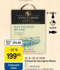 Tesco Vineyards Sauvignon Blanc, 3 l nabídka