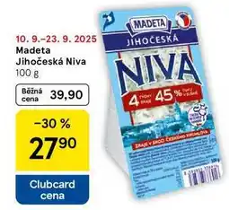 Tesco Madeta Jihočeská Niva, 100 g nabídka