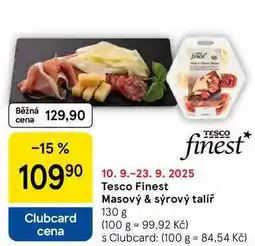 Tesco Tesco Finest Masový & sýrový talíř, 130 g nabídka