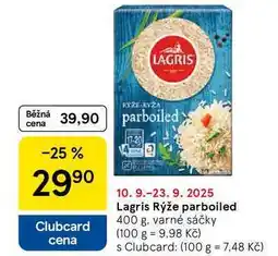Tesco Lagris Rýže parboiled, 400 g. varné sáčky nabídka