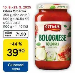 Tesco Otma Omáčka, 350 g, více druhů nabídka