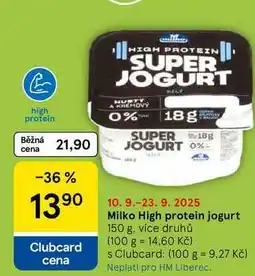 Tesco Milko High protein jogurt, 150 g nabídka