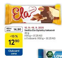 Tesco Sedita Ela Oplatky kakaové, 40 g nabídka