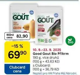Tesco Good Gout Bio Příkrm, 190 g nabídka