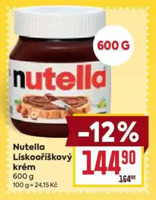 Billa Nutella Lískooříškový krém nabídka